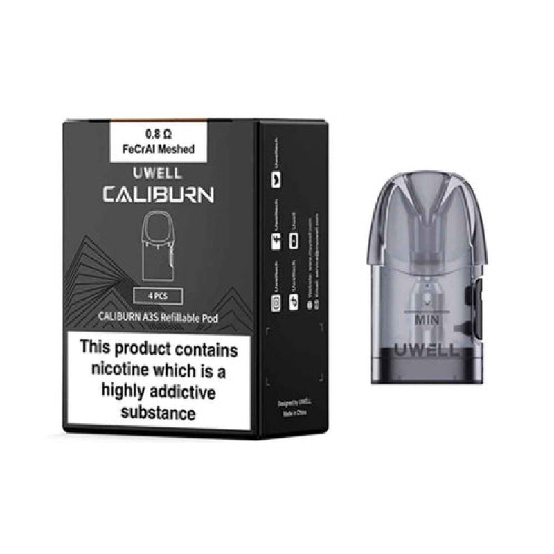 Uwell Caliburn A3, A3S Replacement Pods 4 Pack