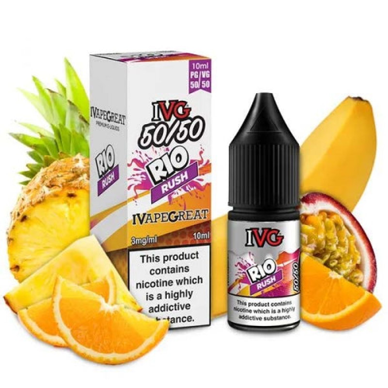 Rio Rush 50/50 E-Liquid by IVG Drinks 10ml