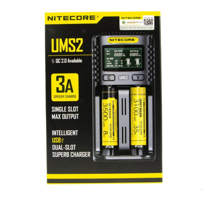 Nitecore UMS2 2 Slot 3Amp Universal Battery Charge...