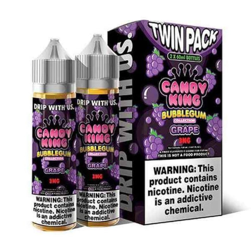 Grape Bubblegum by Candy King Short Fill 2 x 50ml