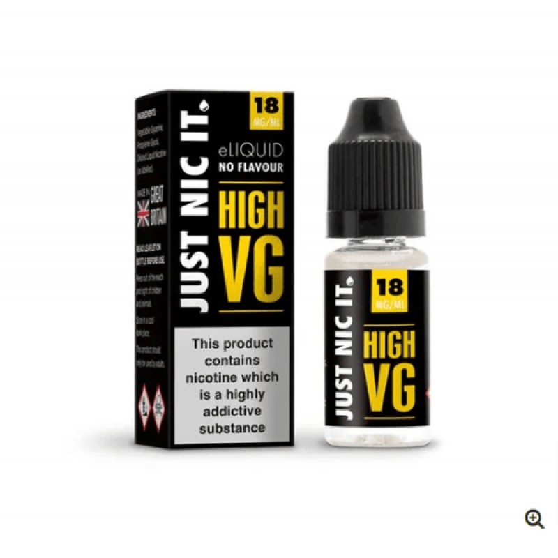 Just Nic It 80/20 18mg High VG Nicotine Shot