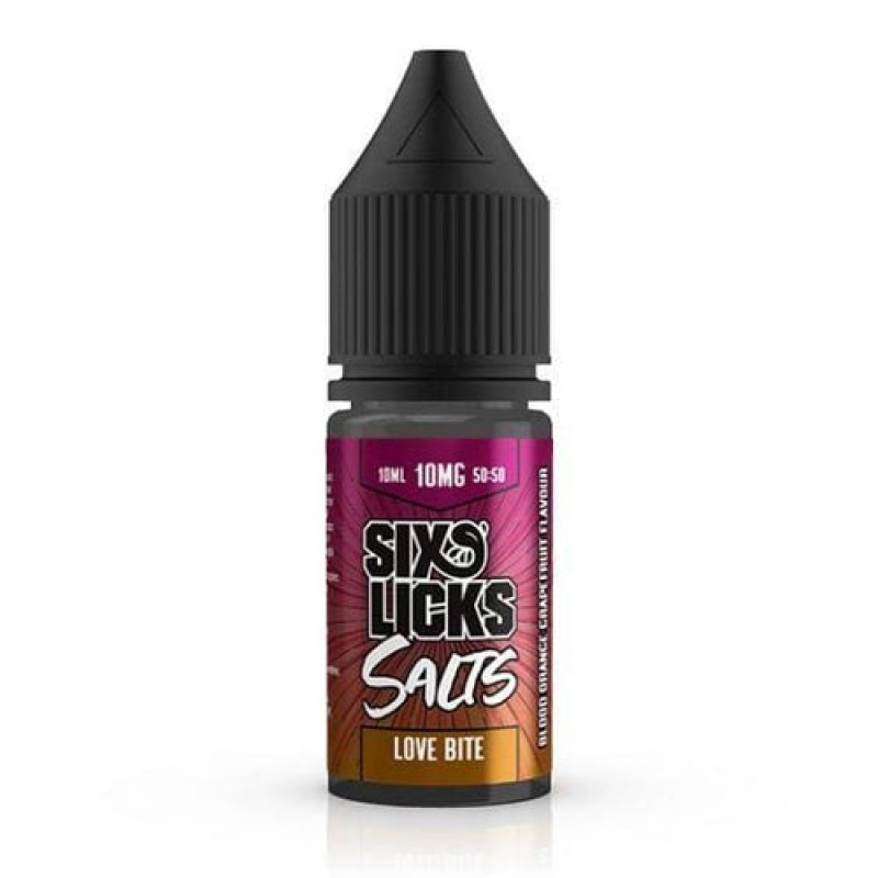 Love Bite by Six Licks Salt Nic E-Liquid 10ml