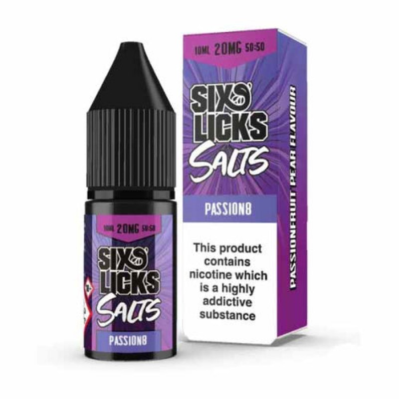 Passion8 by Six Licks Salt Nic E-Liquid 10ml