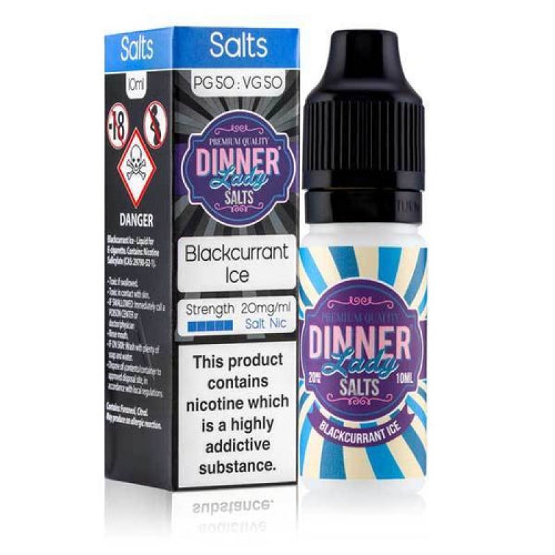 Blackcurrant Ice Nic Salt E-Liquid by Dinner Lady