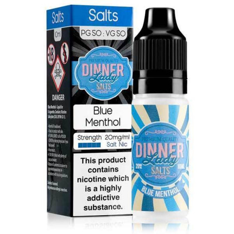 Blue Menthol Nic Salt E-Liquid by Dinner Lady