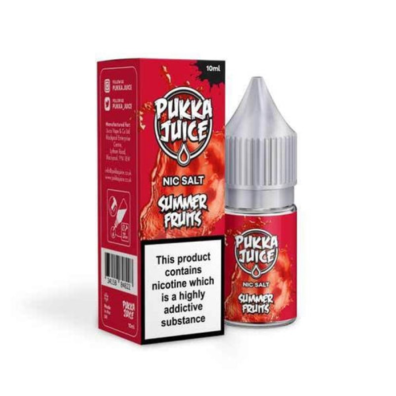 Summer Fruits Nic Salt by Pukka Juice 10ml