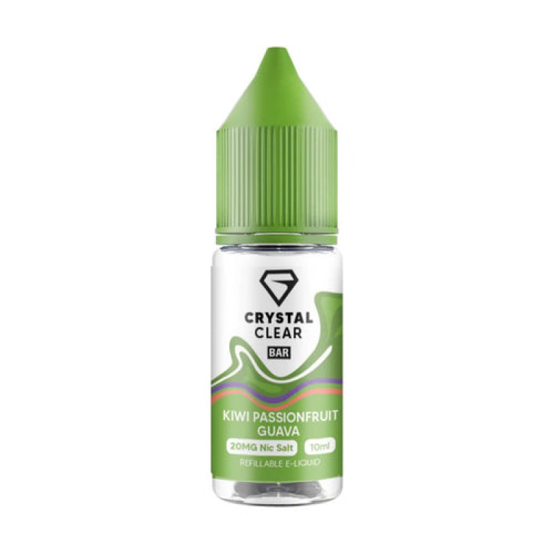 Crystal Clear Bar Nic Salts Kiwi Passionfruit Guav...