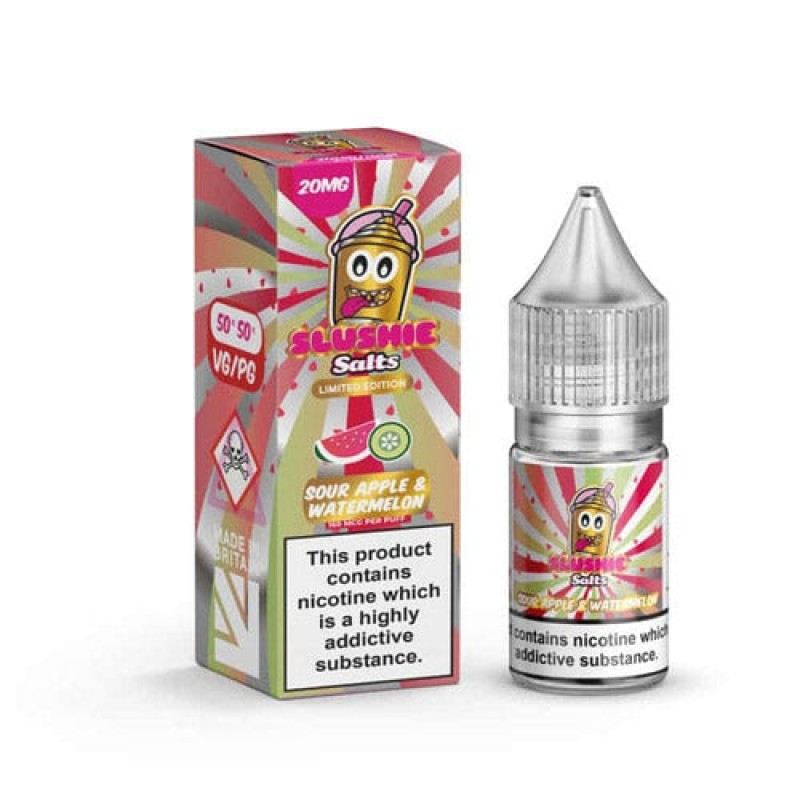 Sour Apple and Watermelon by Slushie Salts Nic Sal...