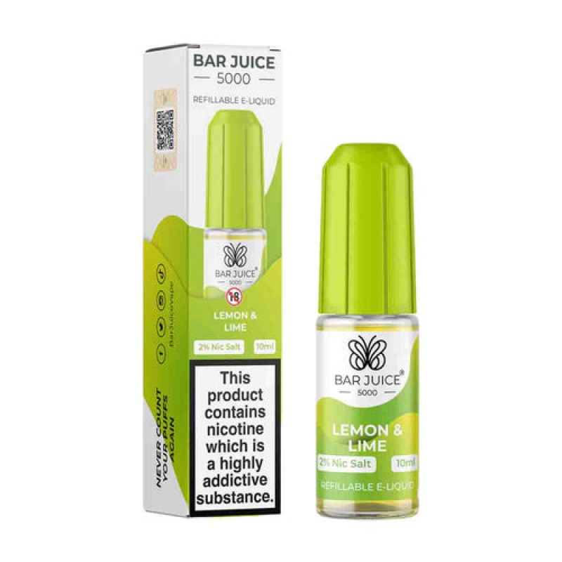 Lemon and Lime Nic Salt by Bar Juice 5000